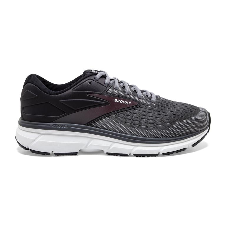 Brooks Mens Dyad 11 Road Running Shoes - Black/Blackened Pearl/Alloy/Red (016589-UXC)